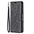 Custodia Portafoglio In Pelle Cover con Supporto L01 per Apple iPhone 15 Pro Max Nero