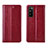 Custodia Portafoglio In Pelle Cover con Supporto L01 per Huawei Enjoy Z 5G Rosso