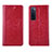 Custodia Portafoglio In Pelle Cover con Supporto L01 per Huawei Nova 7 5G Rosso