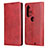 Custodia Portafoglio In Pelle Cover con Supporto L01 per Motorola Moto Edge Plus Rosso