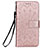 Custodia Portafoglio In Pelle Cover con Supporto L01 per Nokia 2.3 Oro Rosa