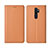Custodia Portafoglio In Pelle Cover con Supporto L01 per Oppo A11 Arancione