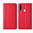 Custodia Portafoglio In Pelle Cover con Supporto L01 per Oppo A31 Rosso