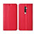 Custodia Portafoglio In Pelle Cover con Supporto L01 per Oppo Reno2 Rosso