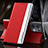 Custodia Portafoglio In Pelle Cover con Supporto L01 per Oppo Reno9 5G Rosso