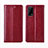 Custodia Portafoglio In Pelle Cover con Supporto L01 per Realme Narzo 30 Pro 5G Rosso