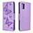 Custodia Portafoglio In Pelle Cover con Supporto L01 per Samsung Galaxy A51 5G Viola