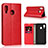 Custodia Portafoglio In Pelle Cover con Supporto L01 per Samsung Galaxy M10S Rosso