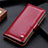 Custodia Portafoglio In Pelle Cover con Supporto L01 per Samsung Galaxy Note 20 Ultra 5G Rosso Rosa