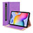 Custodia Portafoglio In Pelle Cover con Supporto L01 per Samsung Galaxy Tab S7 4G 11 SM-T875 Viola