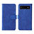 Custodia Portafoglio In Pelle Cover con Supporto L01Z per Google Pixel 6a 5G Blu