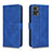 Custodia Portafoglio In Pelle Cover con Supporto L01Z per Motorola Moto E22 Blu