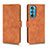 Custodia Portafoglio In Pelle Cover con Supporto L01Z per Motorola Moto Edge 30 5G Marrone