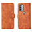 Custodia Portafoglio In Pelle Cover con Supporto L01Z per Motorola Moto G31 Marrone