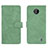 Custodia Portafoglio In Pelle Cover con Supporto L01Z per Nokia C10 Verde