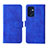 Custodia Portafoglio In Pelle Cover con Supporto L01Z per Oppo Reno7 5G Blu