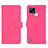 Custodia Portafoglio In Pelle Cover con Supporto L01Z per Realme C21 Rosa Caldo