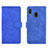 Custodia Portafoglio In Pelle Cover con Supporto L01Z per Samsung Galaxy A20 Blu