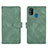 Custodia Portafoglio In Pelle Cover con Supporto L01Z per Samsung Galaxy M21 Verde