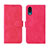 Custodia Portafoglio In Pelle Cover con Supporto L01Z per Sharp Simple Sumaho 6 Rosa Caldo