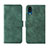 Custodia Portafoglio In Pelle Cover con Supporto L01Z per Sharp Simple Sumaho 6 Verde