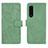 Custodia Portafoglio In Pelle Cover con Supporto L01Z per Sony Xperia 5 III SO-53B Verde