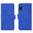 Custodia Portafoglio In Pelle Cover con Supporto L01Z per Sony Xperia Ace II Blu