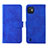 Custodia Portafoglio In Pelle Cover con Supporto L01Z per Wiko Y82 Blu