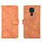 Custodia Portafoglio In Pelle Cover con Supporto L01Z per Xiaomi Redmi Note 9 Marrone