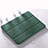 Custodia Portafoglio In Pelle Cover con Supporto L02 per Apple iPad Pro 12.9 (2021) Verde