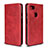 Custodia Portafoglio In Pelle Cover con Supporto L02 per Google Pixel 3 XL Rosso