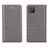 Custodia Portafoglio In Pelle Cover con Supporto L02 per Oppo A92s 5G Grigio