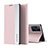 Custodia Portafoglio In Pelle Cover con Supporto L02 per Oppo Find X3 Pro 5G Rosa