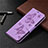 Custodia Portafoglio In Pelle Cover con Supporto L02 per Samsung Galaxy F12 Lavanda