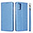 Custodia Portafoglio In Pelle Cover con Supporto L02 per Samsung Galaxy M40S Cielo Blu