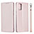 Custodia Portafoglio In Pelle Cover con Supporto L02 per Samsung Galaxy M40S Rosa