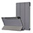 Custodia Portafoglio In Pelle Cover con Supporto L02 per Samsung Galaxy Tab S7 11 Wi-Fi SM-T870 Grigio