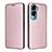 Custodia Portafoglio In Pelle Cover con Supporto L02Z per Huawei Honor 90 Lite 5G Oro Rosa