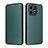 Custodia Portafoglio In Pelle Cover con Supporto L02Z per Huawei Honor X8a 4G Verde