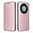 Custodia Portafoglio In Pelle Cover con Supporto L02Z per Huawei Honor X9a 5G Oro Rosa