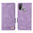 Custodia Portafoglio In Pelle Cover con Supporto L02Z per Motorola Moto E40 Viola