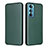 Custodia Portafoglio In Pelle Cover con Supporto L02Z per Motorola Moto Edge 30 5G Verde