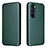 Custodia Portafoglio In Pelle Cover con Supporto L02Z per Motorola Moto Edge X30 5G Verde