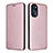 Custodia Portafoglio In Pelle Cover con Supporto L02Z per Motorola Moto G 5G (2022) Oro Rosa