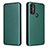 Custodia Portafoglio In Pelle Cover con Supporto L02Z per Motorola Moto G Play Gen 2 Verde