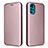 Custodia Portafoglio In Pelle Cover con Supporto L02Z per Motorola Moto G22 Oro Rosa