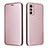 Custodia Portafoglio In Pelle Cover con Supporto L02Z per Motorola Moto G42 Oro Rosa