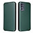 Custodia Portafoglio In Pelle Cover con Supporto L02Z per Motorola Moto G62 5G Verde