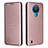 Custodia Portafoglio In Pelle Cover con Supporto L02Z per Nokia 1.4 Oro Rosa