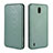 Custodia Portafoglio In Pelle Cover con Supporto L02Z per Nokia C2 Verde